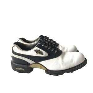 FootJoy Dry Joys Pro SL Golf Shoes Mens 8 White Brown Leather 53650 Lace Up